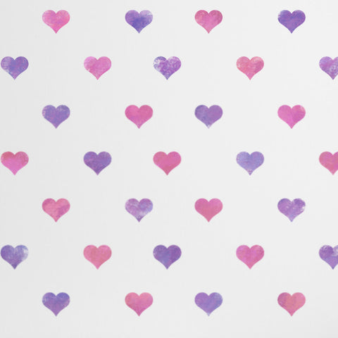 CraftStar Seamless Pattern Heart Stencil on Wall Close Up