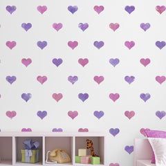 CraftStar Seamless Pattern Heart Stencil on Wall