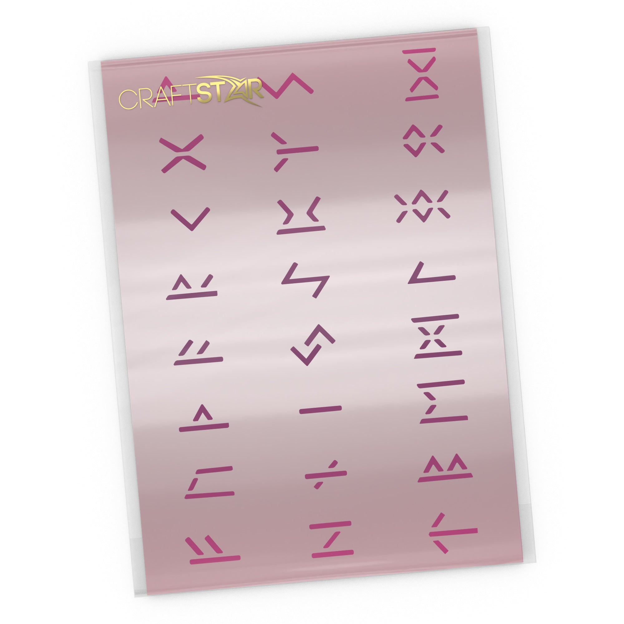Runic Insert Shape Runic Alphabet Stencil - Spiritual Craft Template | CraftStar