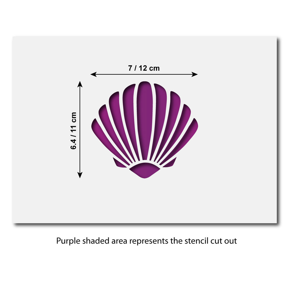 Scallop Shell Stencil - DIY Craft Template | CraftStar