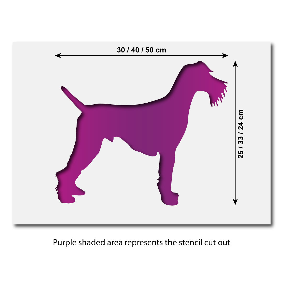 CraftStar Large Schnauzer Dog Stencil - Sizes