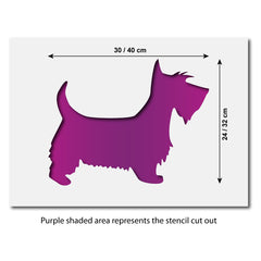 CraftStar Scottie Dog Stencil - Size Guide