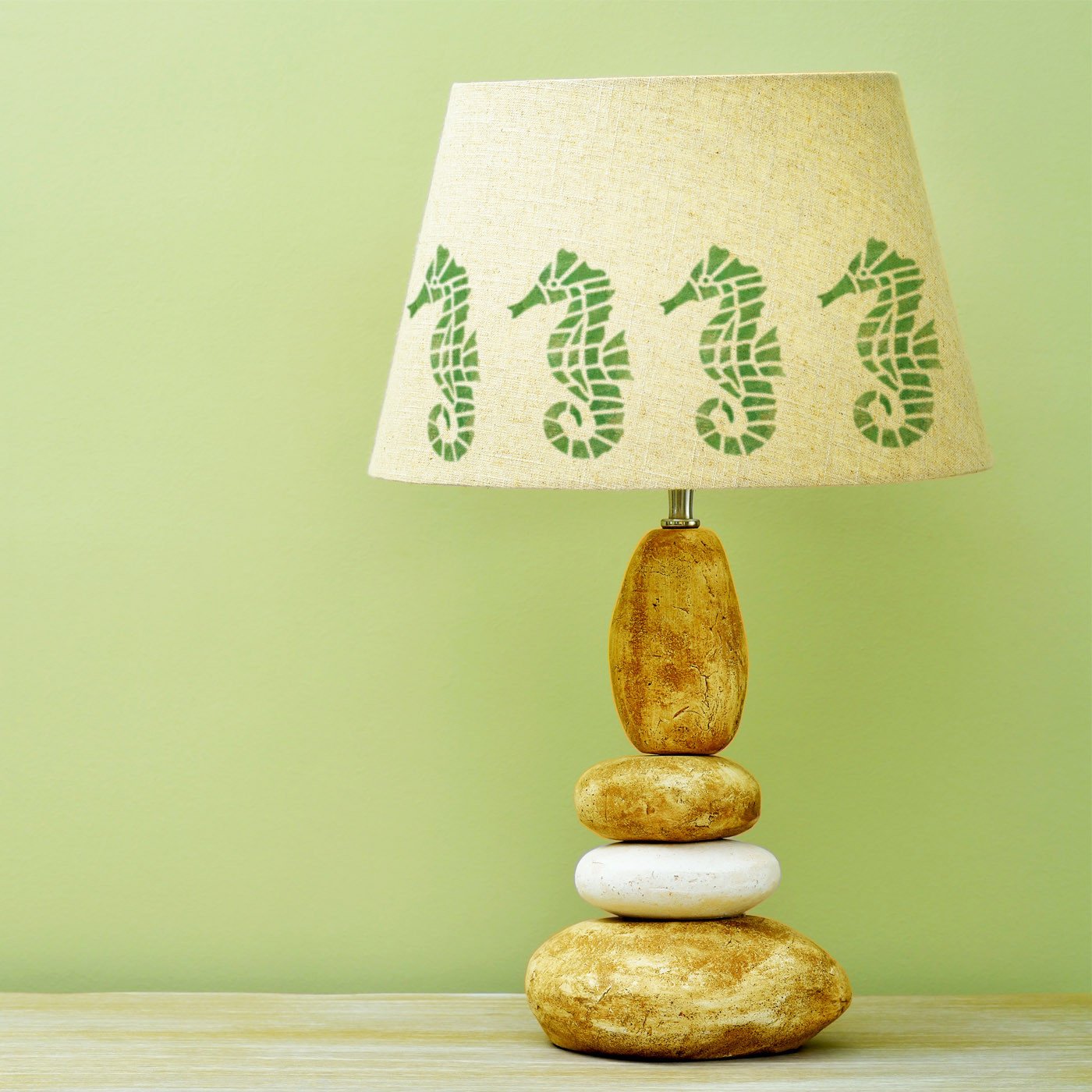 Craftstar Sea Horse Stencil on lampshade