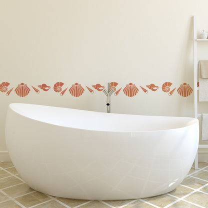 CraftStar Sea Shell Stencil Set in Bathroom