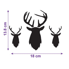CraftStar Stag Heads Repeating Pattern Stencil Size Info