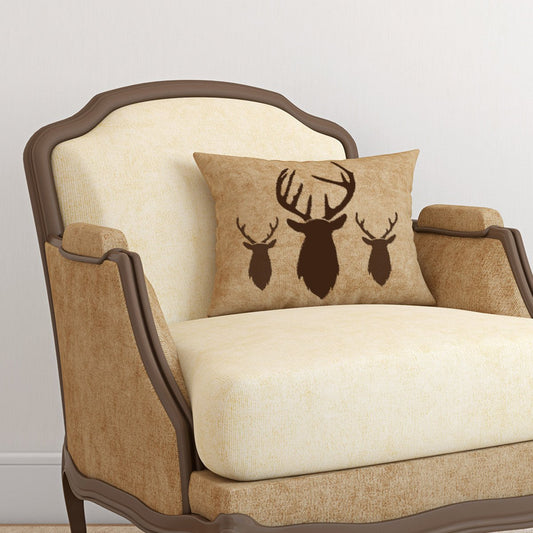 CraftStar Stag Head Stencil on Scatter Cushion