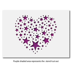 CraftStar Star Pattern Heart Stencil