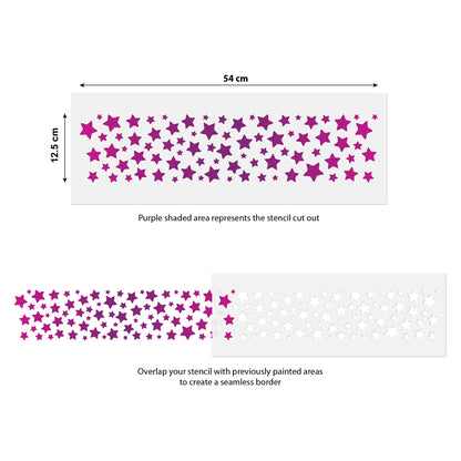 CraftStar Star Border Stencil size and use guide