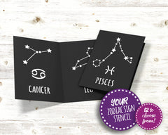 CraftStar Zodiac Constellation, Sign, Name Stencil Mini Size