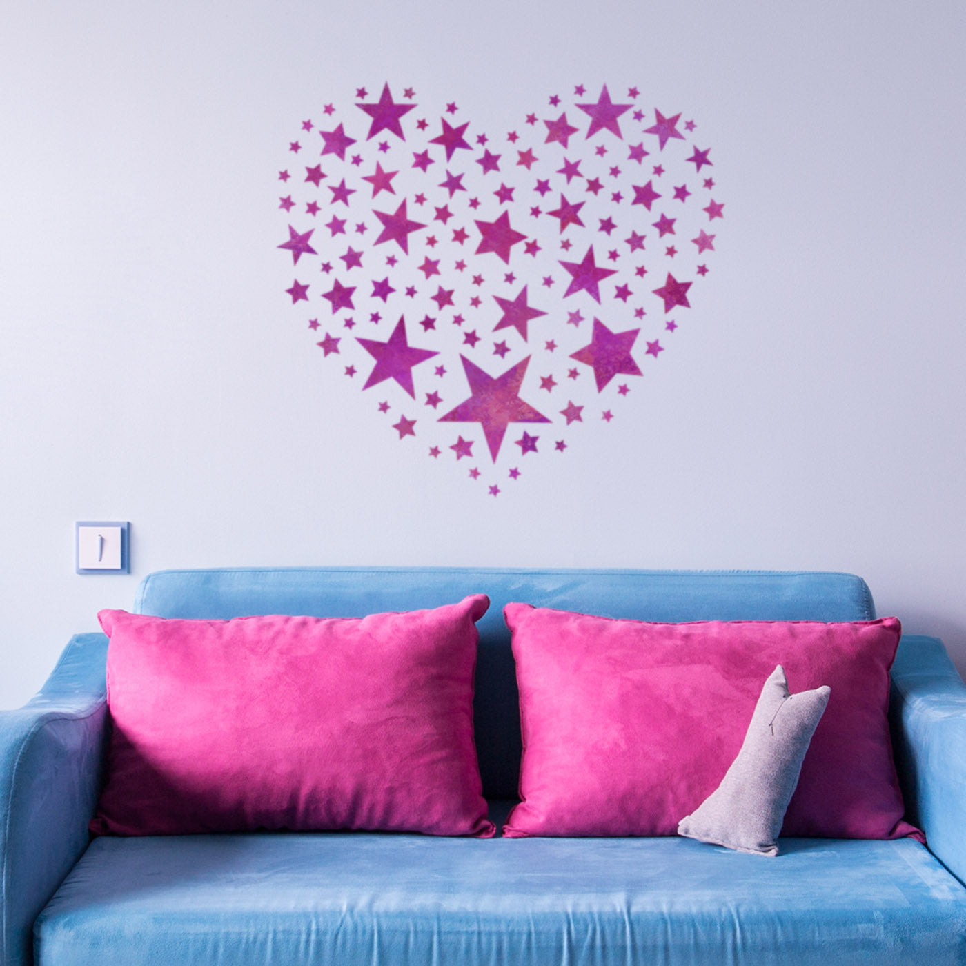 CraftStar Star Pattern Heart Stencil in Playroom