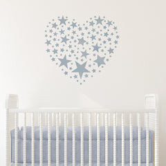 CraftStar Star Pattern Heart Stencil in Nursery