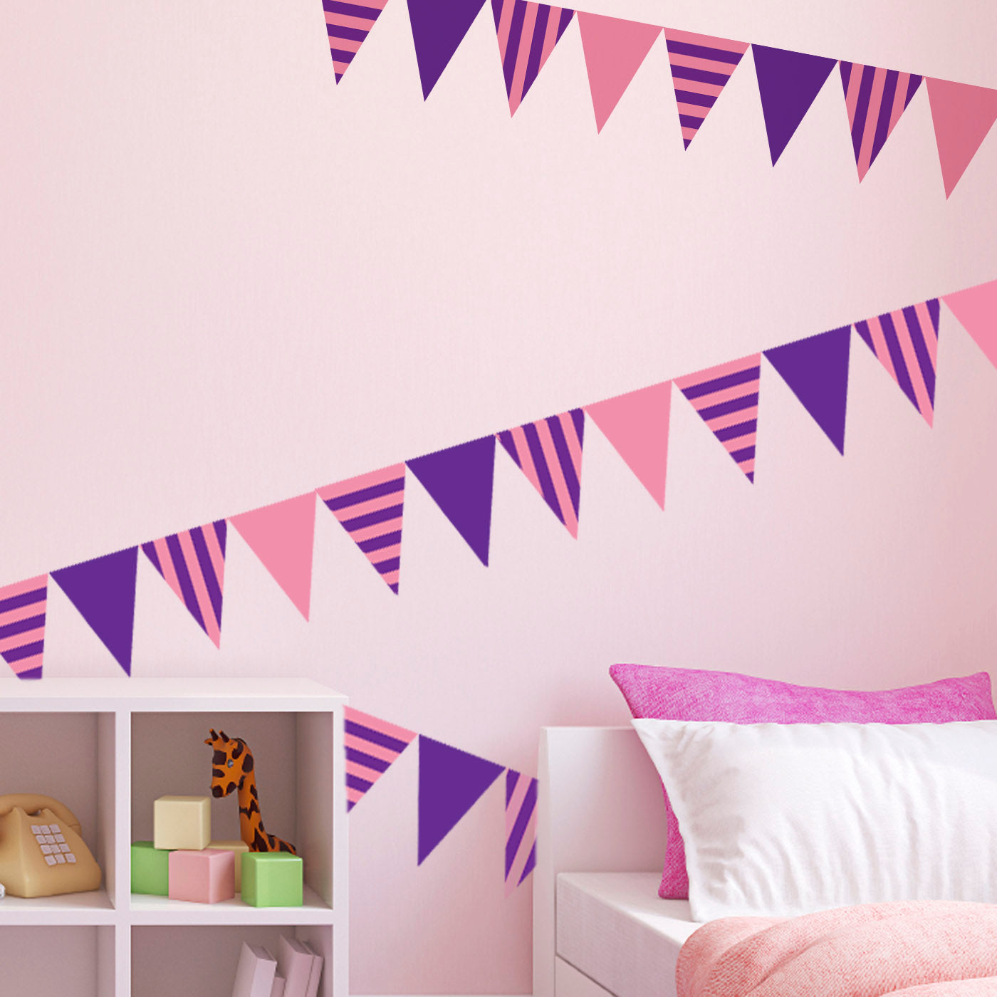 CraftStar Striped Bunting Stencil Set - Horizontal and Vertical