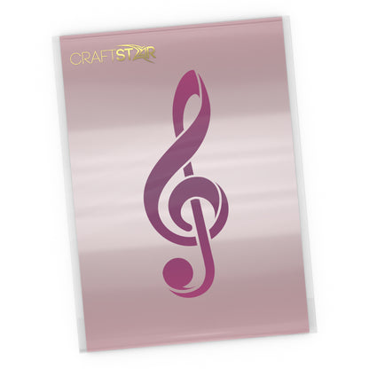 CraftStar Treble Clef Stencil Mini Size