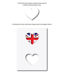 CraftStar Heart Shaped Union Jack Stencil Alignment Guide