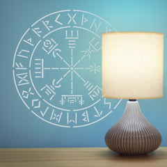 CraftStar Vegvisir Stencil Used to create feature wall