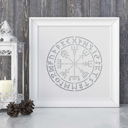 Craftstar Vegvisir Craft Stencil Used to Make Print