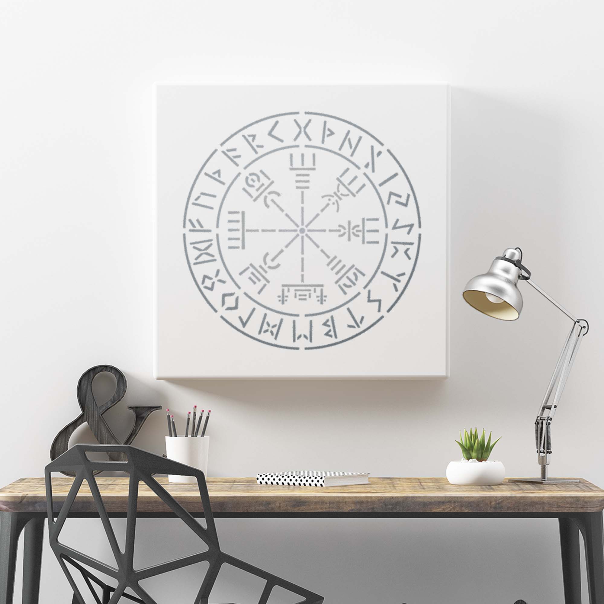 CraftStar Vegvisir Stencil Used for Painting Canvas