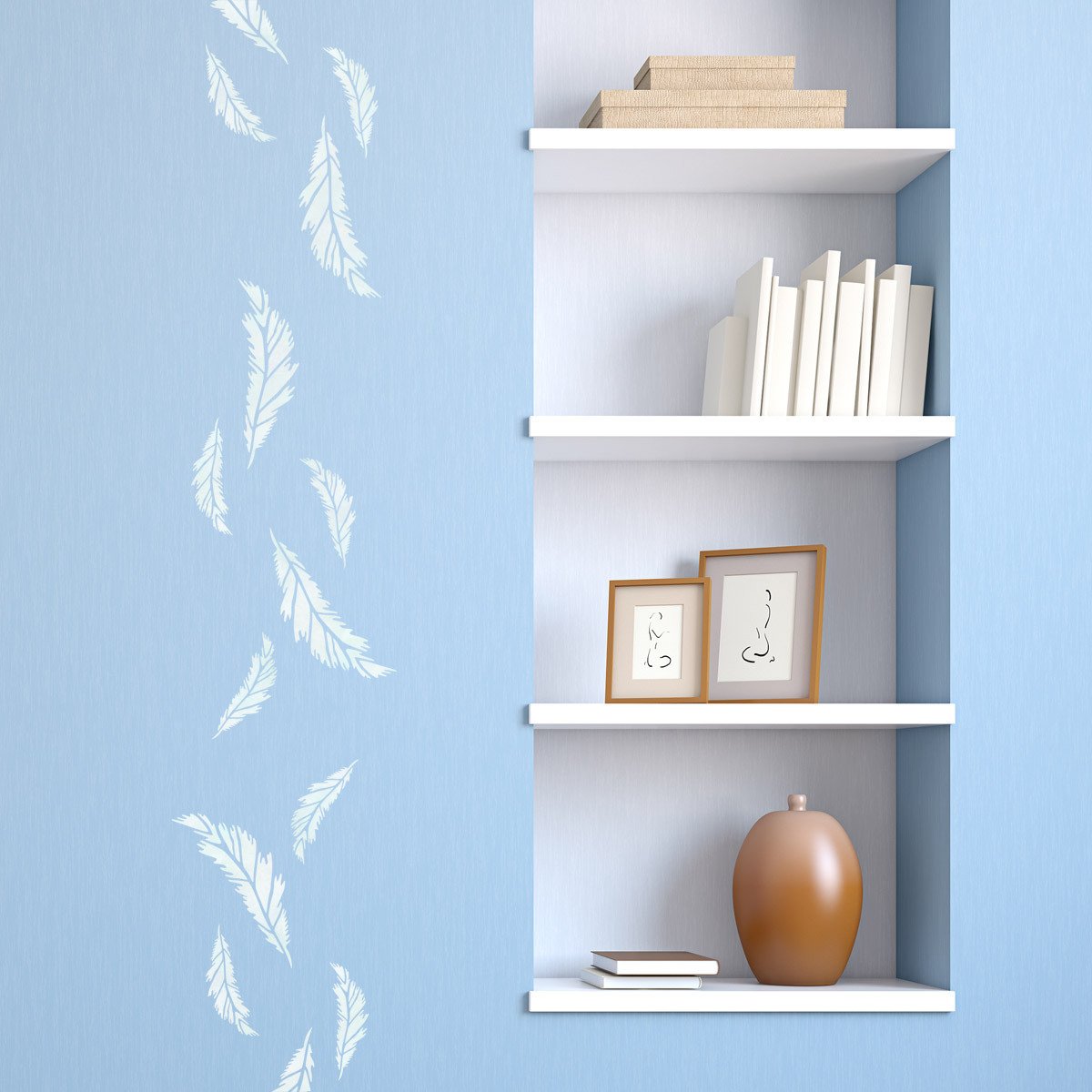 CraftStar Small Feather Stencil - Wall