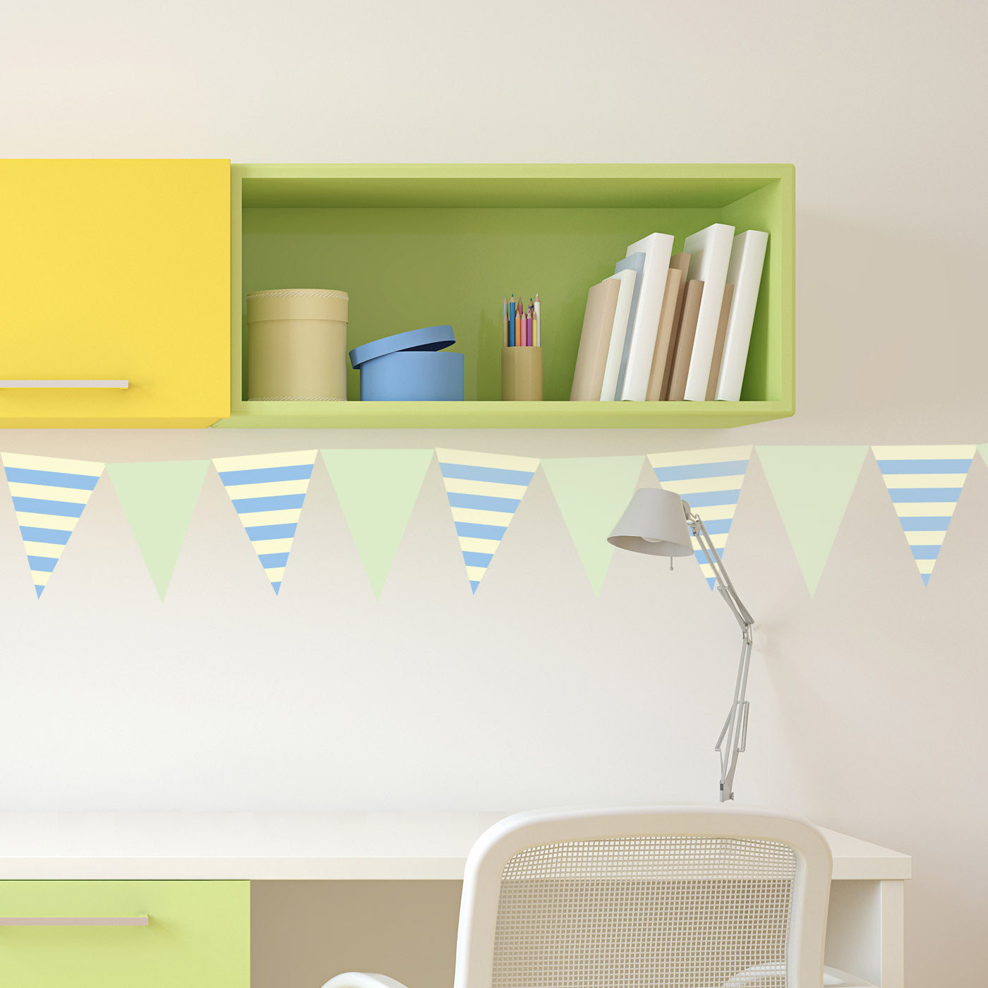 CraftStar Striped Bunting Stencil Set