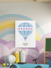 CraftStar Large Hot Air Balloon Stencil used to make canvas print